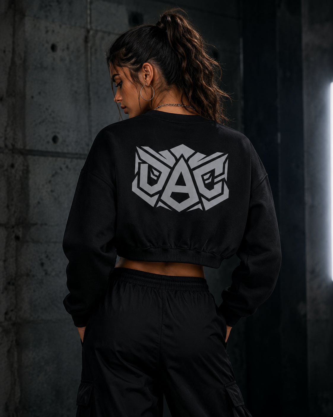 Women's Boxy Cropped Crewneck Sweatshirt