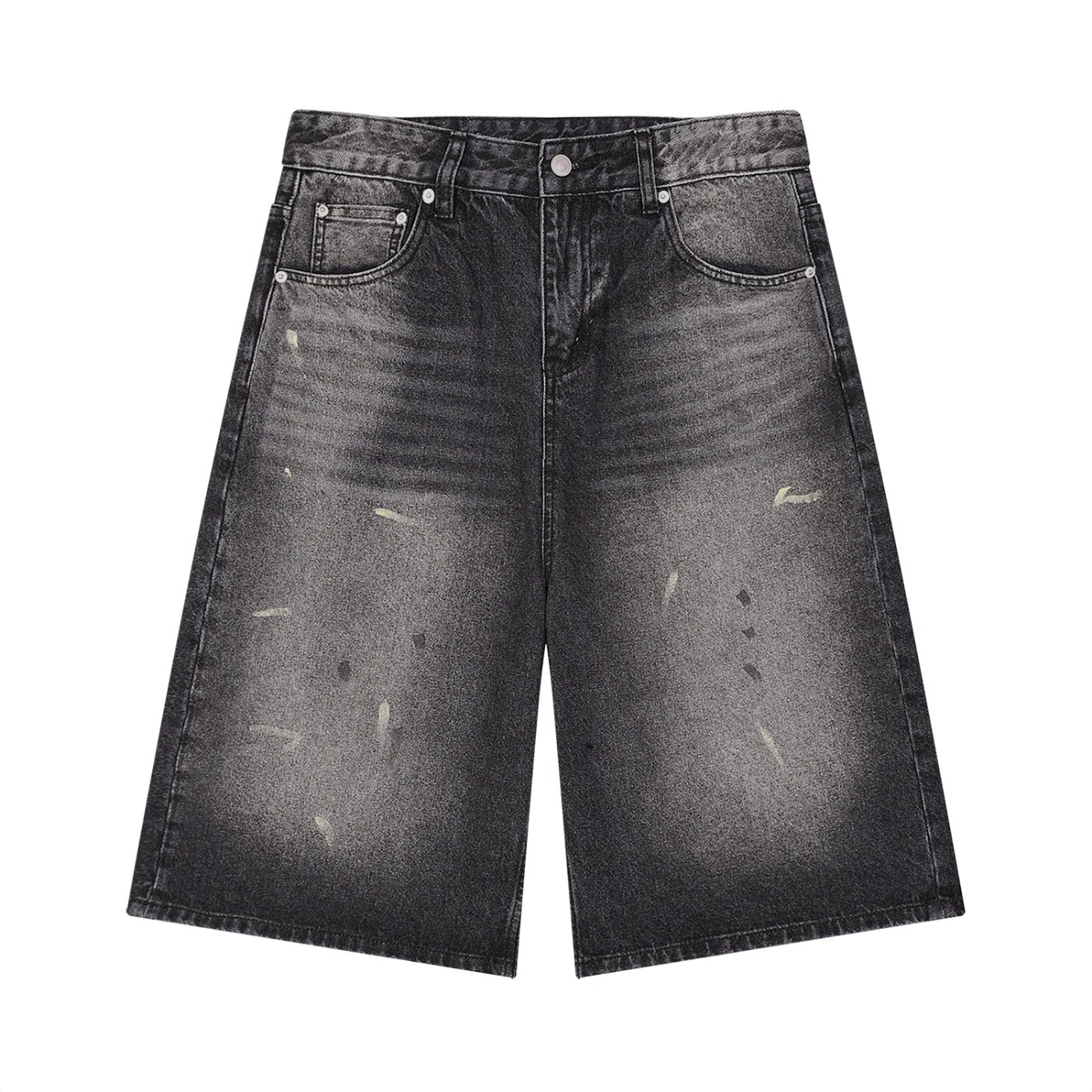 Men’s Vintage Wash Wide Leg Denim Shorts