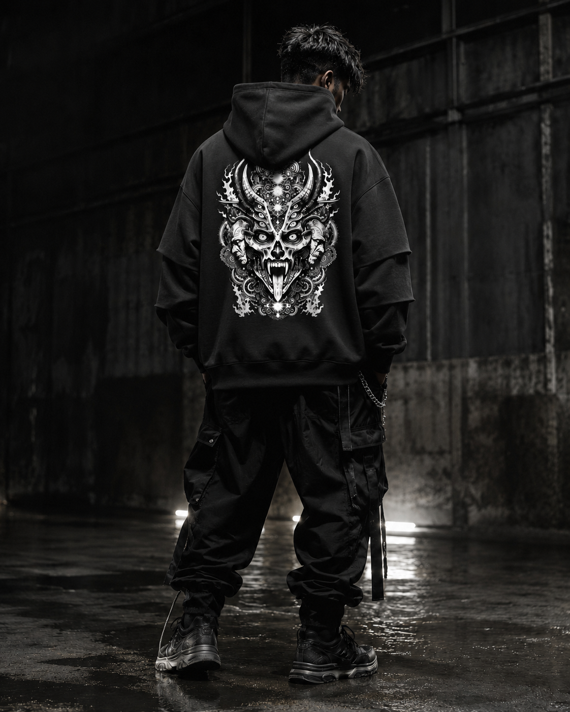 Unisex Heavyweight Ruched Sleeves Hoodie