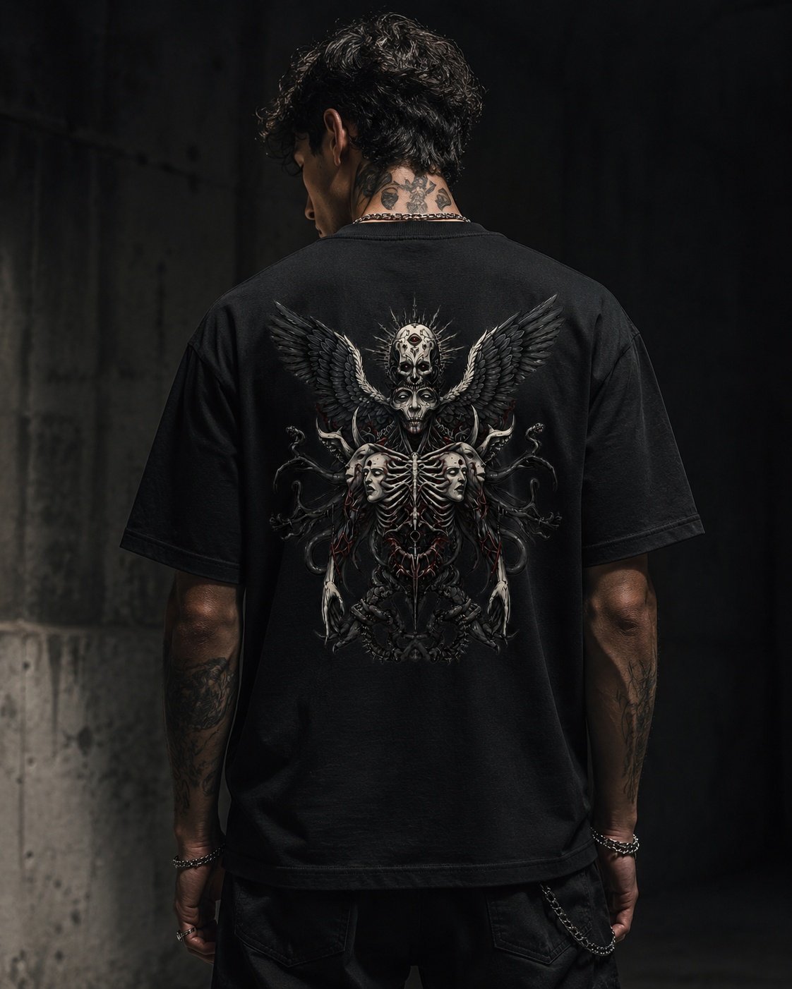 Death Angel Oversized Tee – Black Heavyweight Graphic T-Shirt